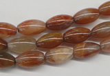 CDQ43 15.5 inches 7*13mm rice natural red quartz beads wholesale