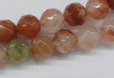 CDQ48 15.5 inches 6mm faceted round natural red quartz beads