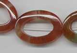 CDQ55 15.5 inches 25*35mm oval donut natural red quartz beads wholesale