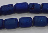 CDQ607 8 inches 6*8mm drum druzy quartz beads wholesale