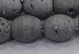 CDQ635 8 inches 12*14mm rice druzy quartz beads wholesale