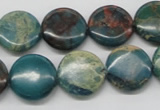 CDS12 16 inches 16mm flat round dyed serpentine jasper beads wholesale