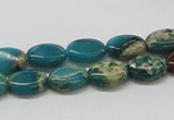 CDS16 16 inches 8*12mm oval dyed serpentine jasper beads wholesale