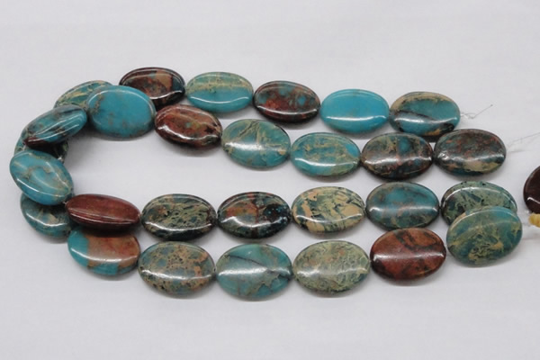 CDS18 16 inches 22*30mm oval dyed serpentine jasper beads wholesale