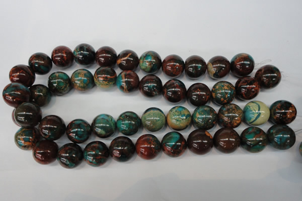 CDS191 15.5 inches 18mm round dyed serpentine jasper beads