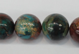 CDS192 15.5 inches 20mm round dyed serpentine jasper beads