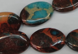 CDS210 15.5 inches 18*25mm oval dyed serpentine jasper beads