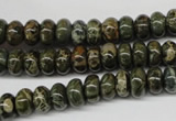 CDS225 15.5 inches 5*8mm rondelle dyed serpentine jasper beads