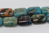 CDS23 16 inches 12*16mm rectangle dyed serpentine jasper beads wholesale