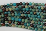 CDS25 15.5 inches 4mm round dyed serpentine jasper beads