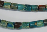 CDS254 15.5 inches 8*8mm tube dyed serpentine jasper beads