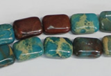 CDS264 15.5 inches 10*14mm rectangle dyed serpentine jasper beads