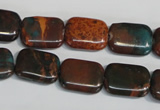 CDS265 15.5 inches 12*16mm rectangle dyed serpentine jasper beads