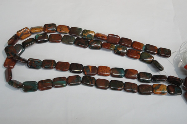 CDS265 15.5 inches 12*16mm rectangle dyed serpentine jasper beads