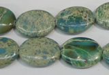 CDS274 15.5 inches 15*20mm oval dyed serpentine jasper beads