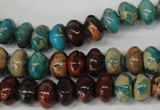 CDS30 15.5 inches 6*10mm rondelle dyed serpentine jasper beads