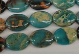 CDS35 15.5 inches 12*16mm oval dyed serpentine jasper beads