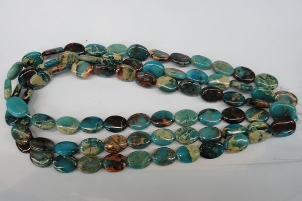 CDS35 15.5 inches 12*16mm oval dyed serpentine jasper beads