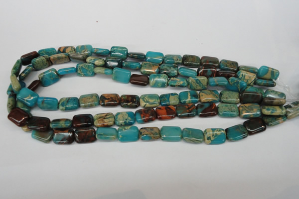 CDS40 15.5 inches 10*14mm rectangle dyed serpentine jasper beads