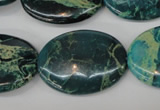 CDS50 15.5 inches 22*30mm oval dyed serpentine jasper beads