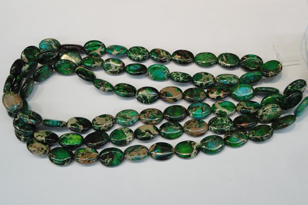 CDT181 15.5 inches 12*16mm oval dyed aqua terra jasper beads