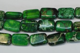 CDT198 15.5 inches 8*12mm rectangle dyed aqua terra jasper beads