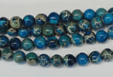 CDT265 15.5 inches 6mm round dyed aqua terra jasper beads