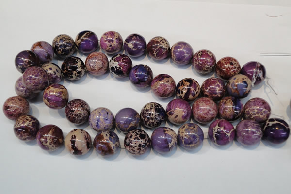 CDT368 15.5 inches 20mm round dyed aqua terra jasper beads