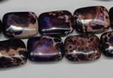 CDT436 15.5 inches 12*16mm rectangle dyed aqua terra jasper beads