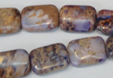 CDT437 15.5 inches 13*18mm rectangle dyed aqua terra jasper beads