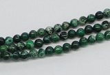 CDT68 15.5 inches 4mm round dyed aqua terra jasper beads