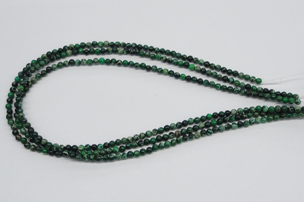 CDT68 15.5 inches 4mm round dyed aqua terra jasper beads