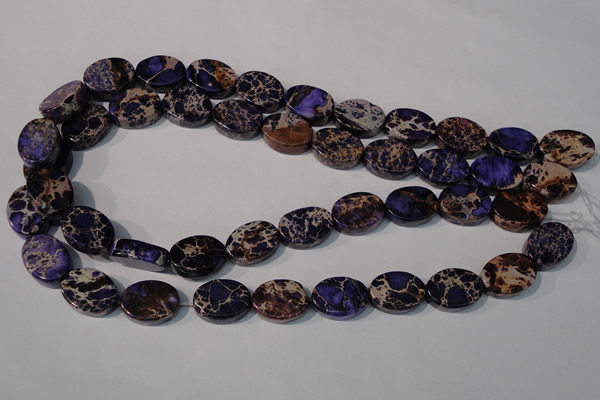 CDT710 15.5 inches 13*18mm oval dyed aqua terra jasper beads