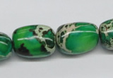 CDT74 15.5 inches 15*20mm nuggets dyed aqua terra jasper beads