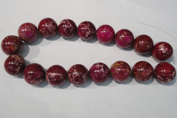 CDT765 15.5 inches 24mm round dyed aqua terra jasper beads