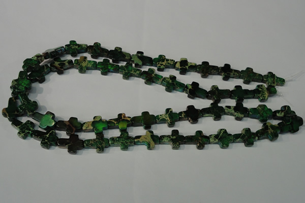 CDT978 15.5 inches 12*16mm cross dyed aqua terra jasper beads