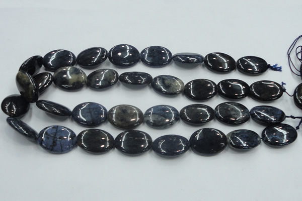 CDU01 15.5 inches 18*25mm oval natural blue dumortierite beads