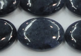 CDU02 15.5 inches 22*30mm oval natural blue dumortierite beads