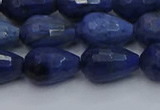 CDU214 15.5 inches 10*15mm faceted teardrop blue dumortierite beads