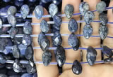 CDU221 Top drilled 8*12mm faceted briolette dumortierite beads