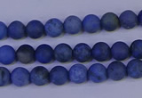 CDU300 15.5 inches 4mm round matte blue dumortierite beads