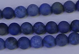 CDU301 15.5 inches 6mm round matte blue dumortierite beads