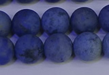 CDU304 15.5 inches 12mm round matte blue dumortierite beads