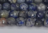 CDU309 15.5 inches 6mm faceted round blue dumortierite beads