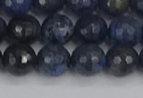 CDU318 15.5 inches 10mm faceted round blue dumortierite beads