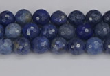 CDU322 15.5 inches 4mm faceted round blue dumortierite beads