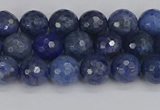 CDU323 15.5 inches 6mm faceted round blue dumortierite beads