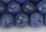 CDU326 15.5 inches 12mm faceted round blue dumortierite beads