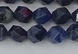 CDU331 15.5 inches 8mm faceted nuggets blue dumortierite beads