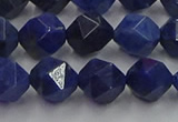 CDU338 15.5 inches 10mm faceted nuggets blue dumortierite beads